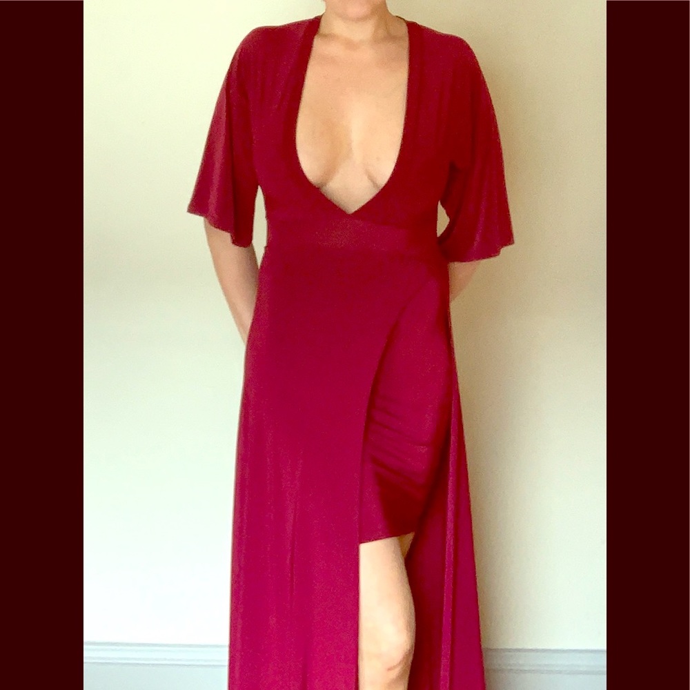 Kimono style high low Dress